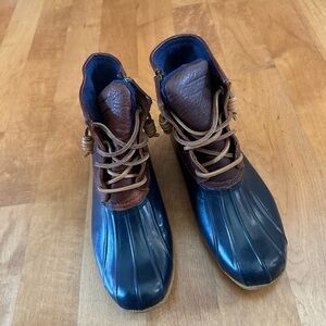 Women’s Blue and Brown Duck Boots